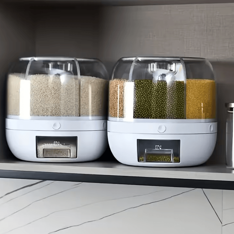 PristineSpace™️ Premium 6in1 Rotating 360 Container Dispenser Storage Box