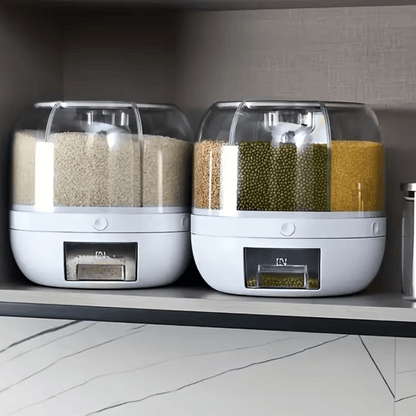 PristineSpace™️ Premium 6in1 Rotating 360 Container Dispenser Storage Box