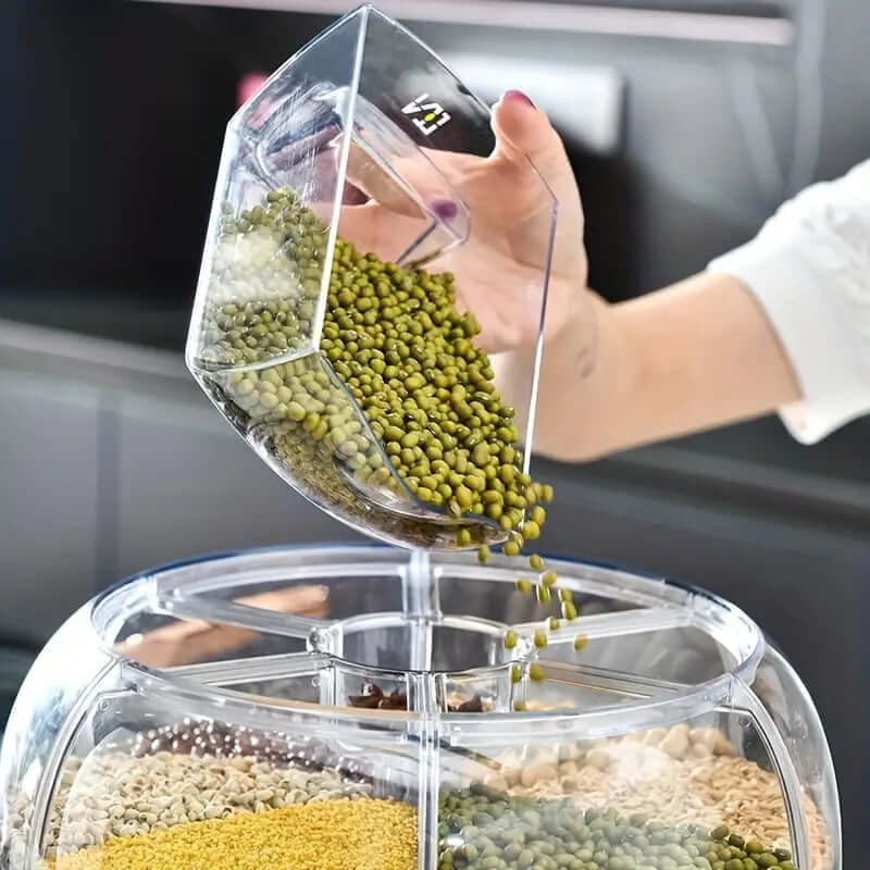 PristineSpace™️ Premium 6in1 Rotating 360 Container Dispenser Storage Box